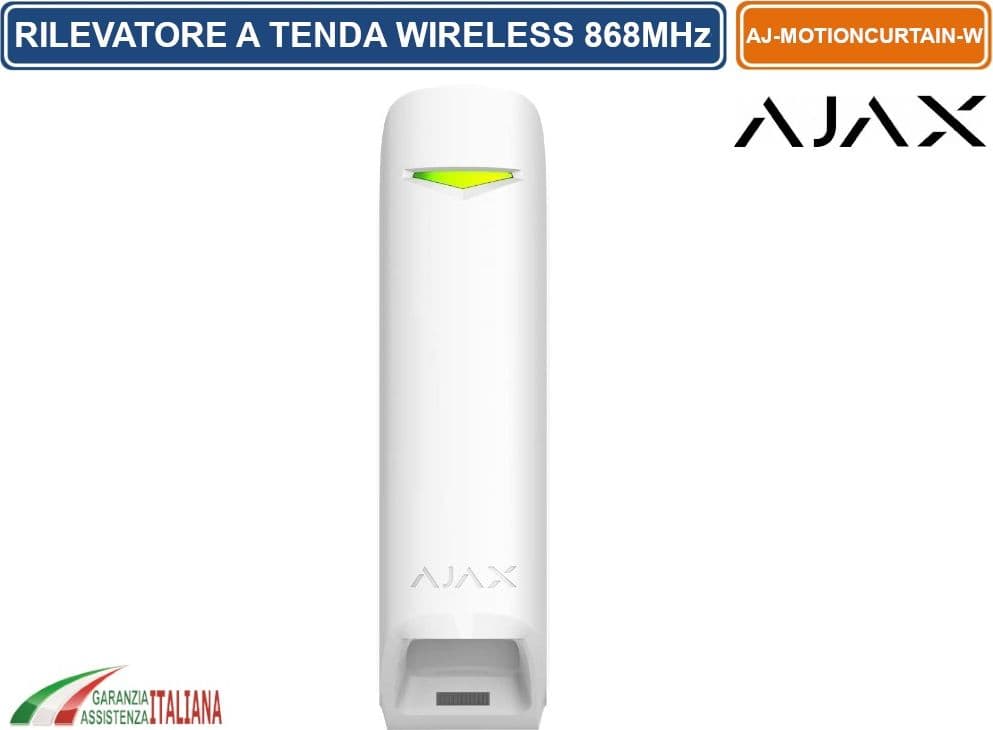 AJAX AJ-MOTIONCURTAIN-W RIVELATORE PIR DOPPIO EFFETTO TENDA WIRELESS 868MHZ - 2