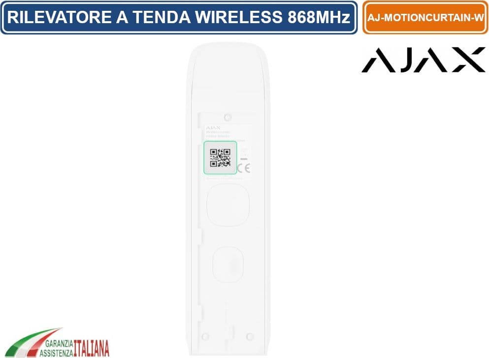 AJAX AJ-MOTIONCURTAIN-W RIVELATORE PIR DOPPIO EFFETTO TENDA WIRELESS 868MHZ - 3