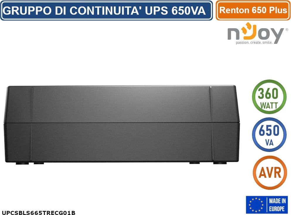 UPS GRUPPO DI CONTINUITA' LINE INTERACTIVE AVR 650VA 360W 4 PRESE SCHUKO - 4