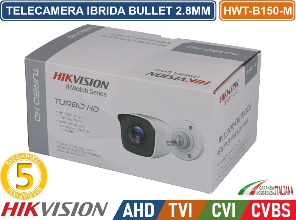 HIKVISION TELECAMERA BULLET 4IN1 TVI AHD CVI CVBS ULTRA HD  2560×1944 5MP 2.8MM IP66 - 4