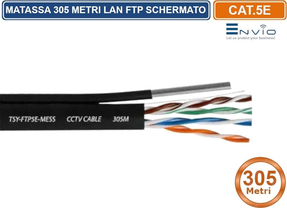 MATASSA 305 METRI CAVO LAN FTP SCHERMATO 4x2x24AWG CON GUIDA METALLICA 100% RAME - 2