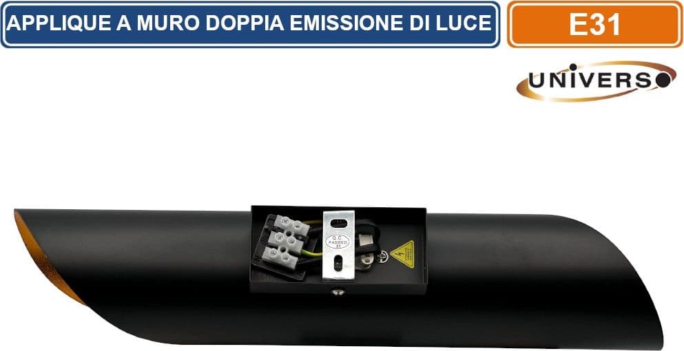 UNIVERSO APPLIQUE PORTALAMPADA MODERNO A SPIRALE CON DOPPIA EMISSIONE LUMINOSA ATTACCO G9 DA INTERNO IP20 - 4