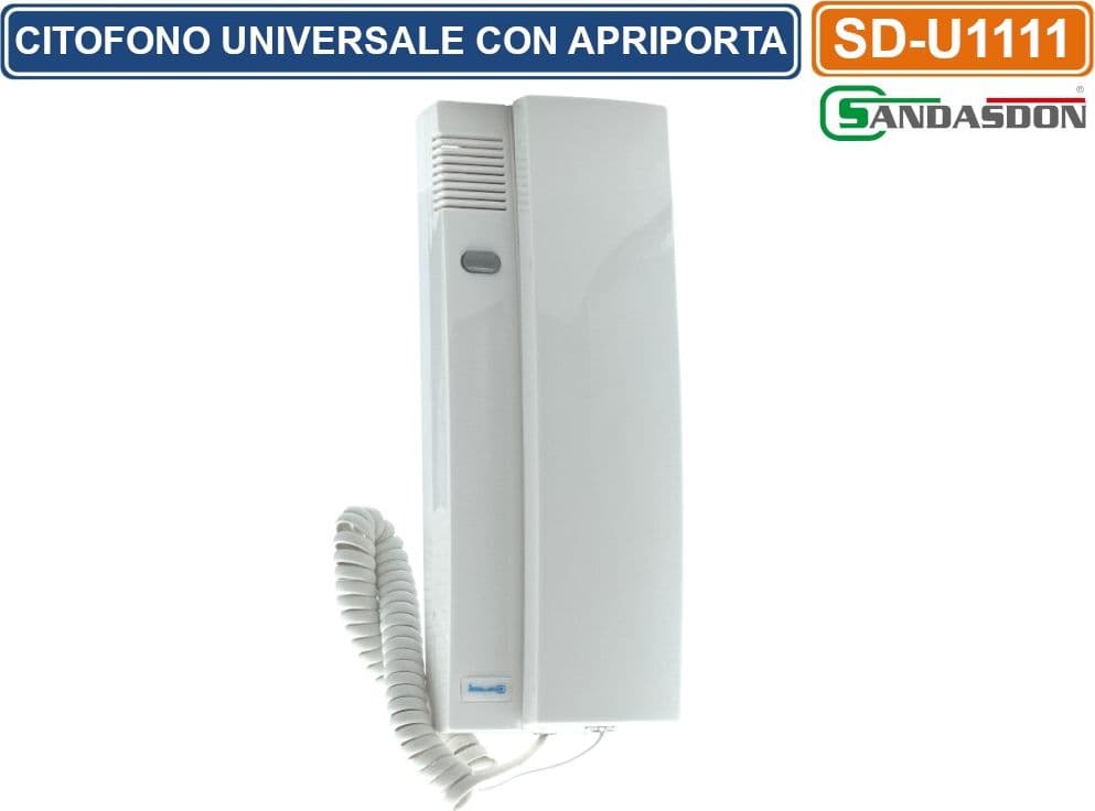 CITOFONO UNIVERSALE COMPATIBILE CON COMELIT URMET CONVERSAZIONE BILATERALE APRIPORTA - 2