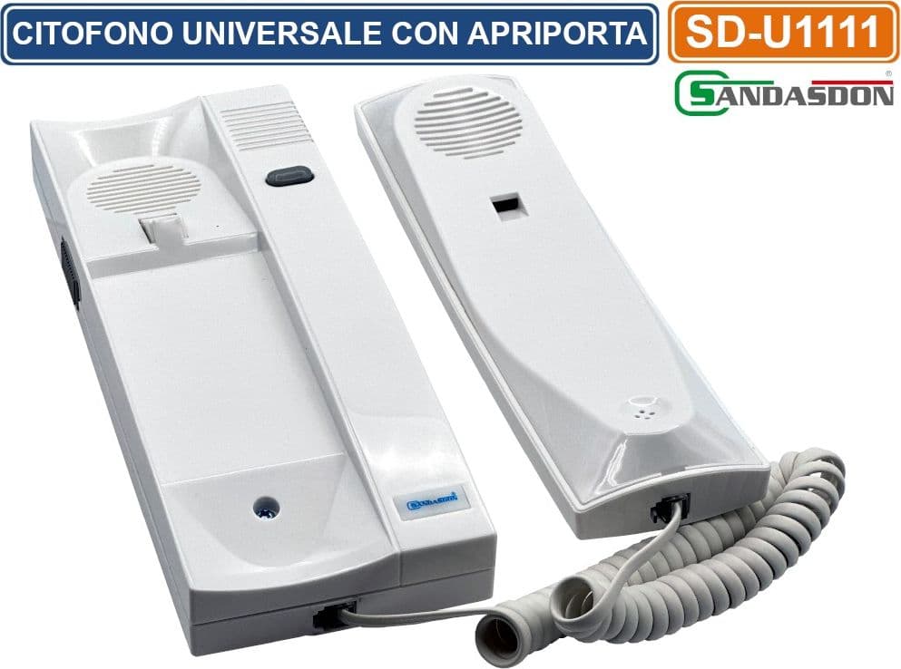 CITOFONO UNIVERSALE COMPATIBILE CON COMELIT URMET CONVERSAZIONE BILATERALE APRIPORTA - 3