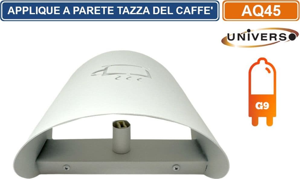 APPLIQUE  PORTALAMPADA A PARETE ATTACCO G9 RAFFIGURAZIONE TAZZA DEL CAFFÈ ILLUMINAZIONE CASA CAFFETTERIA BAR - 5