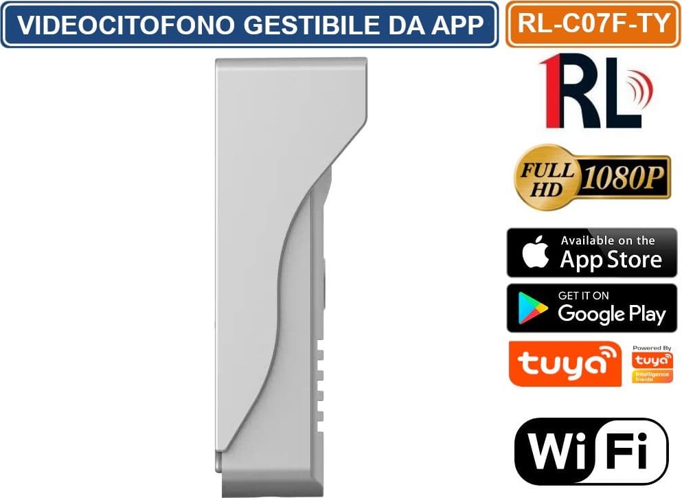 VIDEOCITOFONO WIFI INTELIGENTE GESTIBILE DA SMARTPHONE APP TUYA CON MONITOR 7"VIDEOCAMERA 2 MP - 4