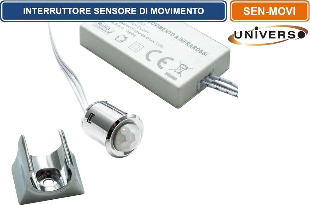 UNIVERSO SEN-MOVI INTERRUTTORE CON SENSORE DI MOVIMENTO PER STRIP LED IP20 - 2