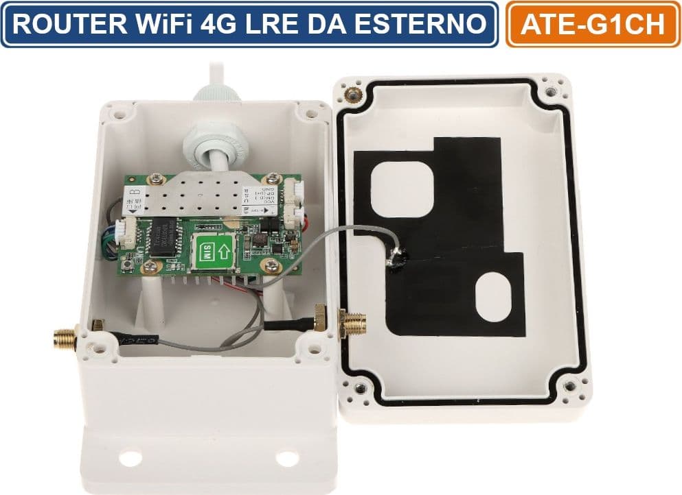 MODEM ROUTER WIRELESS 4G LTE 2.4GHZ 150MBPS 2 ANTENNE DA ESTERNO IP66 WATERPROOF - 3