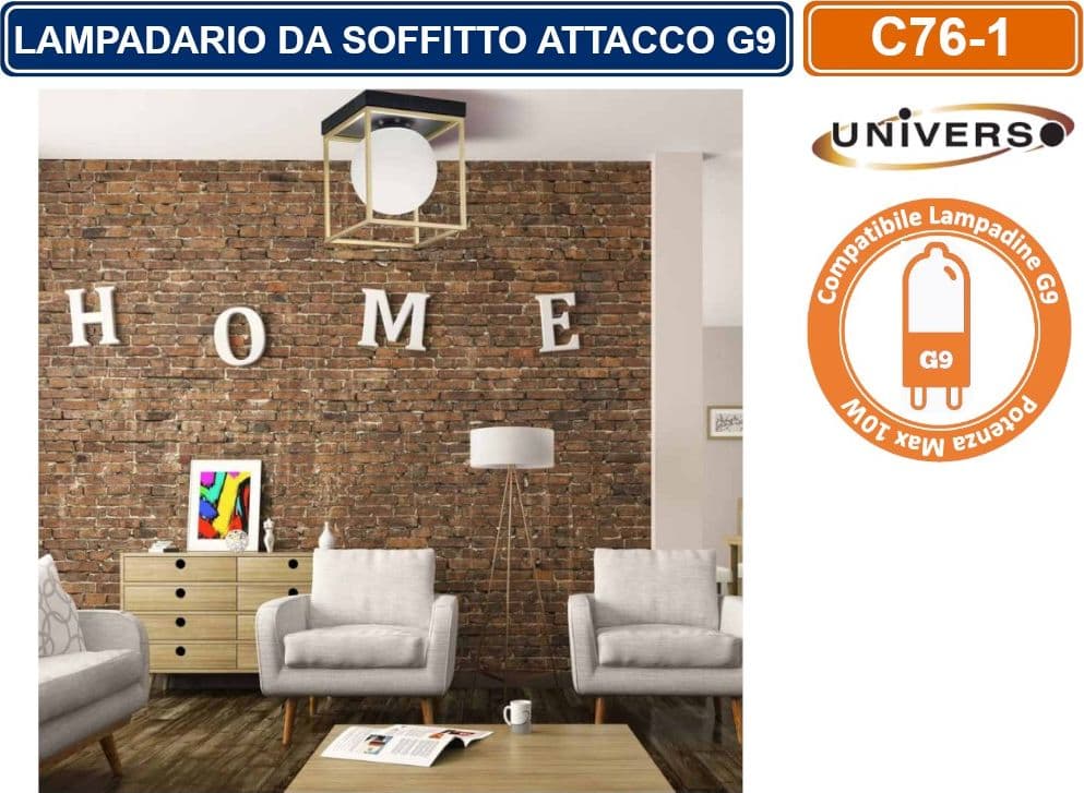 PLAFONIERA LAMPADARIO DA SOFFITTO STILE MINIMALISTA SFERA IN VETRO CON ATTACCO PER LAMPADINE G9 - 4