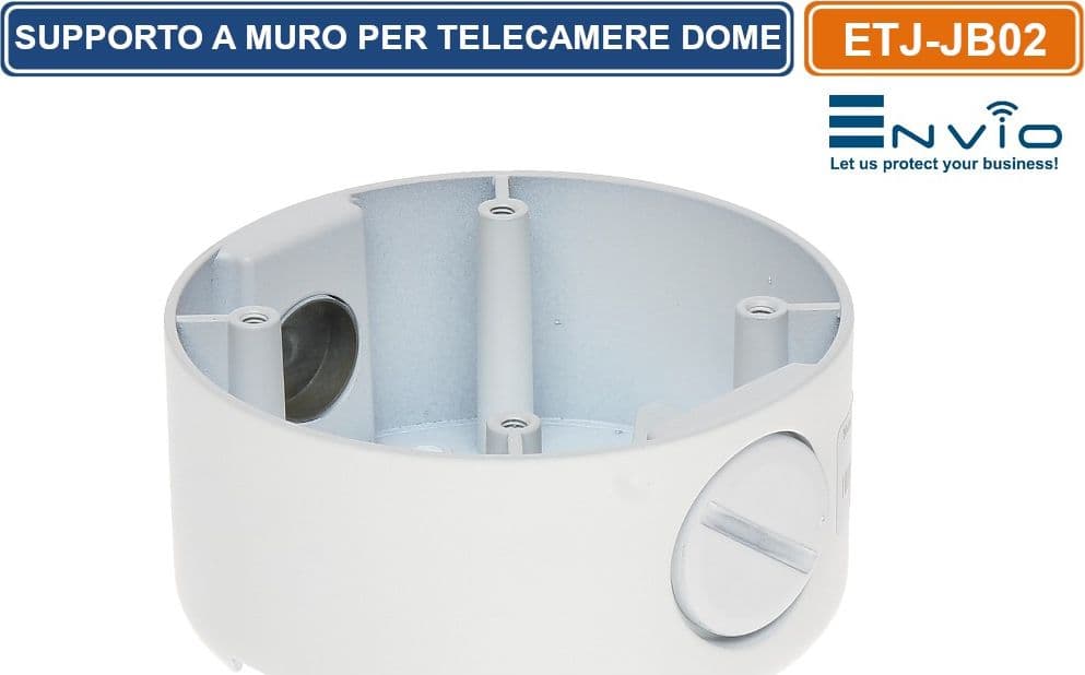 SUPPORTO A MURO UNIVERSALE DA ESTERNO DEEP BASE PER TELECAMERE DOME CCTV IP66 - 3