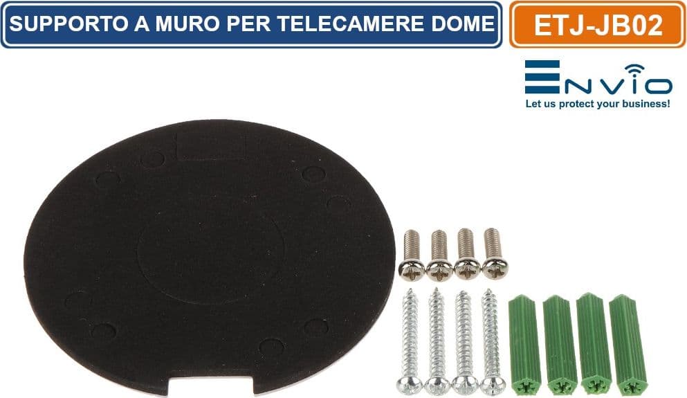 SUPPORTO A MURO UNIVERSALE DA ESTERNO DEEP BASE PER TELECAMERE DOME CCTV IP66 - 4