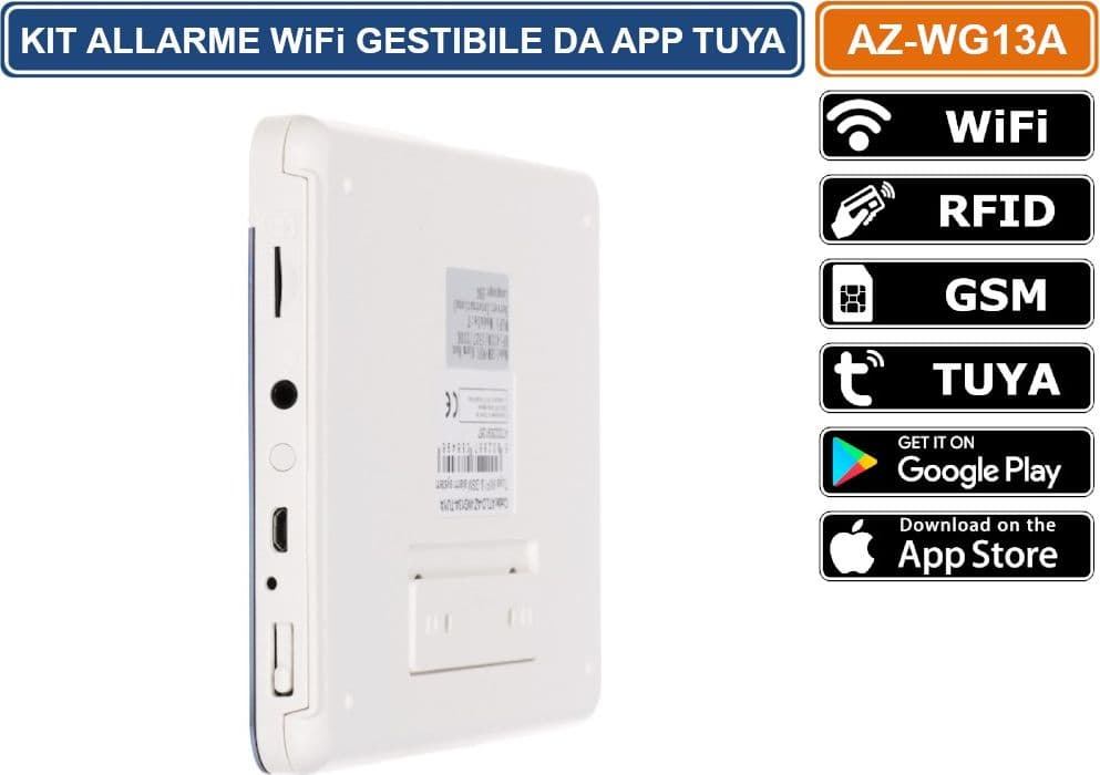 KIT SISTEMA DI ALLARME WIRELESS WiFi GSM CON RFID GESTIBILE DA SMARTPHONE CON APP TUYA - 3
