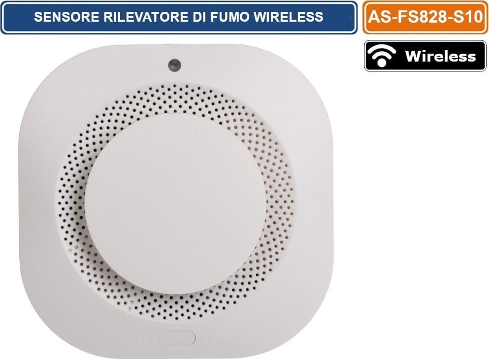 SENSORE RILEVATORE DI FUMO WIRELESS  PER SISTEMA DI ALLARME ATLO-AZ-WG13A-TUYA - 2
