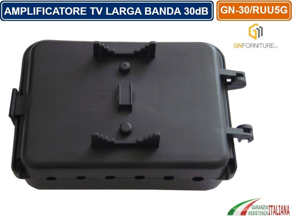 AMPLIFICATORE TV LARGA BANDA 30dB CON FILTRO 5G/LTE INTEGRATO PER DVB-T2 2 INGRESSI 2 USCITE - 4