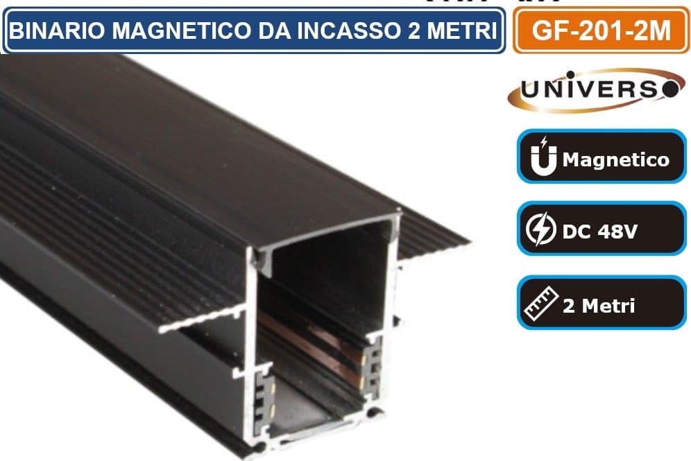 Binari e rotaie per sistemi di illuminazione a cavo e su binario