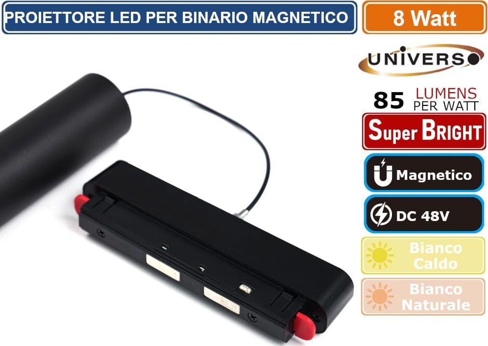 UNIVERSO MAGNETIC PENDANT LIGHT LAMPADA LED A SOSPENSIONE MAGNETICA 8W NERO CRI≥90 - 3
