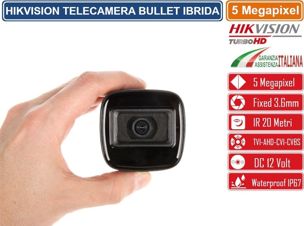 HIKVISION DS-2CE16H0T-ITPF TELECAMERA BULLET IBRIDA 4IN1 TVI/AHD/CVI/CVBS 5 MEGAPIXEL 3.6MM OSD IP67 - 4