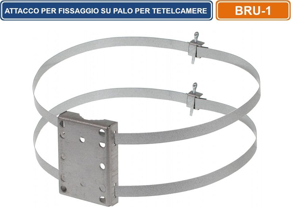 SUPPORTO ATTACCO PER FISSAGGIO A PALO UNIVERSALE PER TELECAMERE CCTV