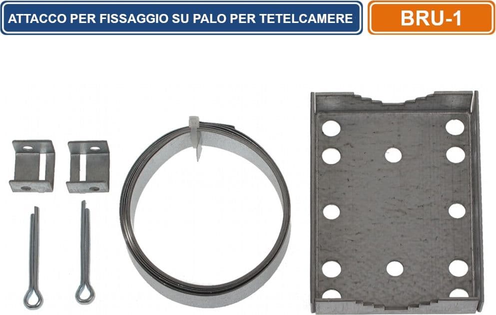 SUPPORTO ATTACCO PER FISSAGGIO A PALO UNIVERSALE PER TELECAMERE CCTV - 2