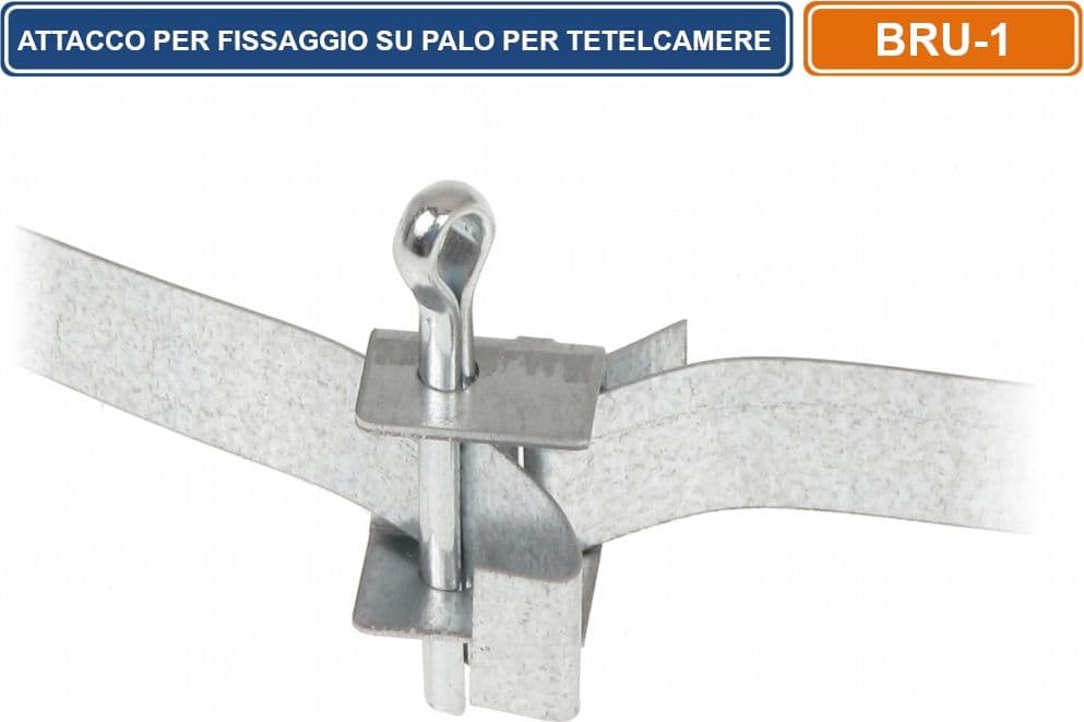 SUPPORTO ATTACCO PER FISSAGGIO A PALO UNIVERSALE PER TELECAMERE CCTV - 3
