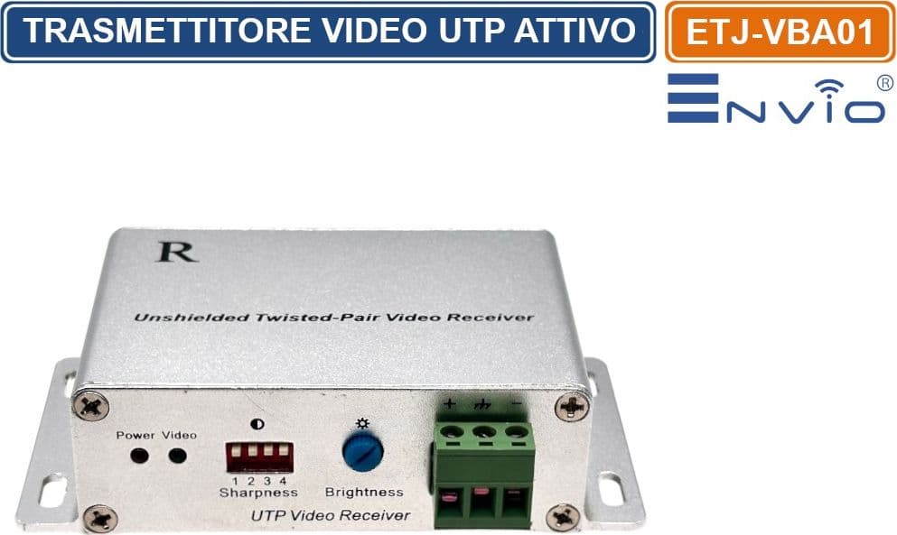 COPPIA TRASMETTITORE + RICEVITORE POWER VIDEO BALUN ATTIVO TVCC 12V 2.400 METRI - 4