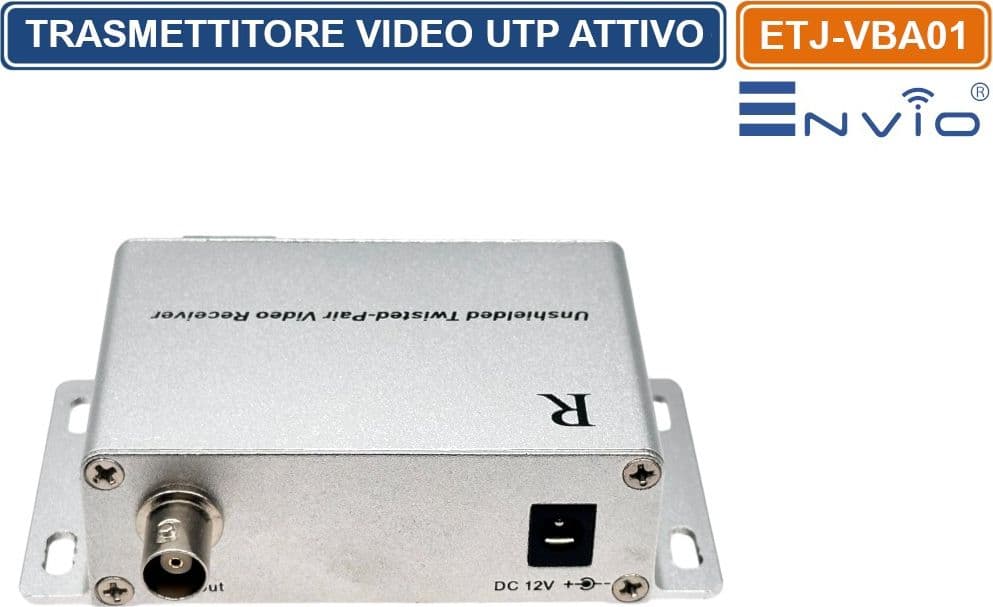 COPPIA TRASMETTITORE + RICEVITORE POWER VIDEO BALUN ATTIVO TVCC 12V 2.400 METRI - 5
