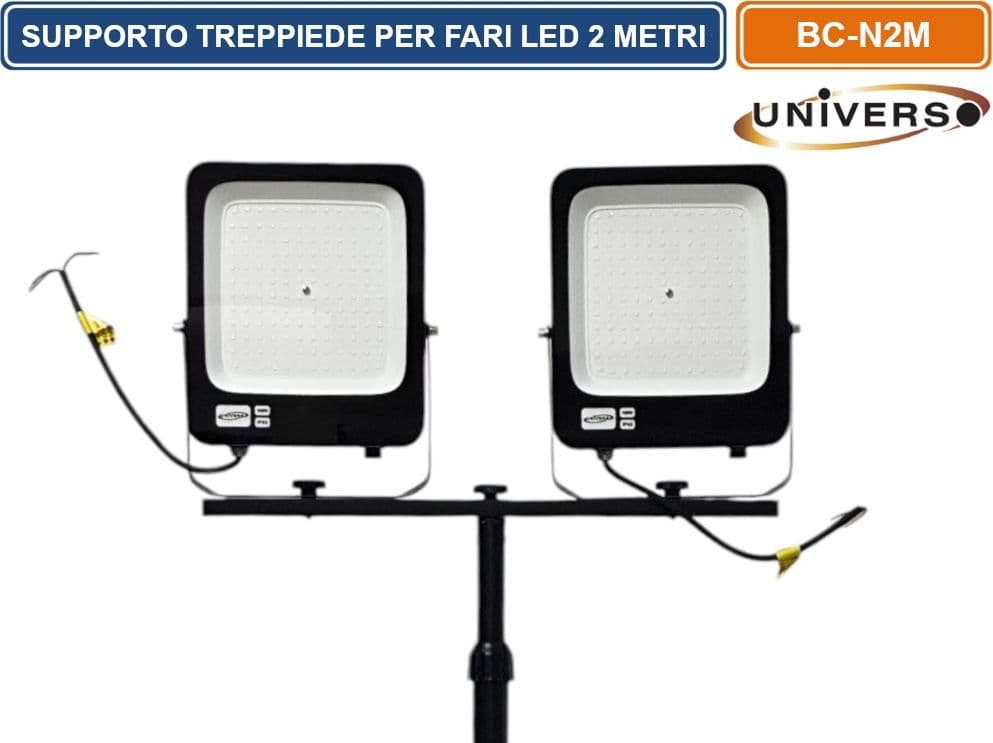 UNIVERSO BC-N2M SUPPORTO TREPPIEDE PER FARI PROIETTORI LED ALTEZZA REGOLABILE FINO A 2 METRI - 4