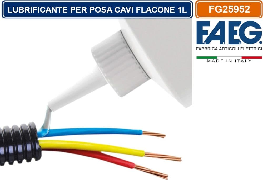 FAEG FG25952 FLACONE EMULSIONE LUBRIFICANTE PER POSA CAVI FLACONE DA 1 LITRO - 2