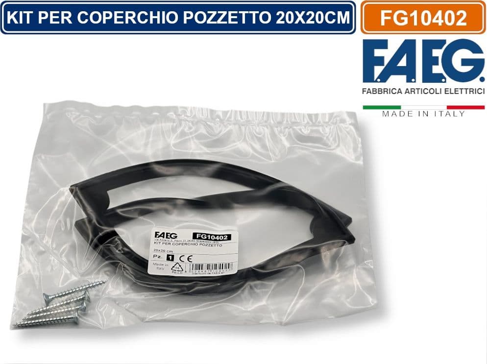 KIT PER COPERCHIO POZZETTO MONOBLOCCO DA INTERRAMENTO 20x20 CM - FAEG - FG10402 - 2