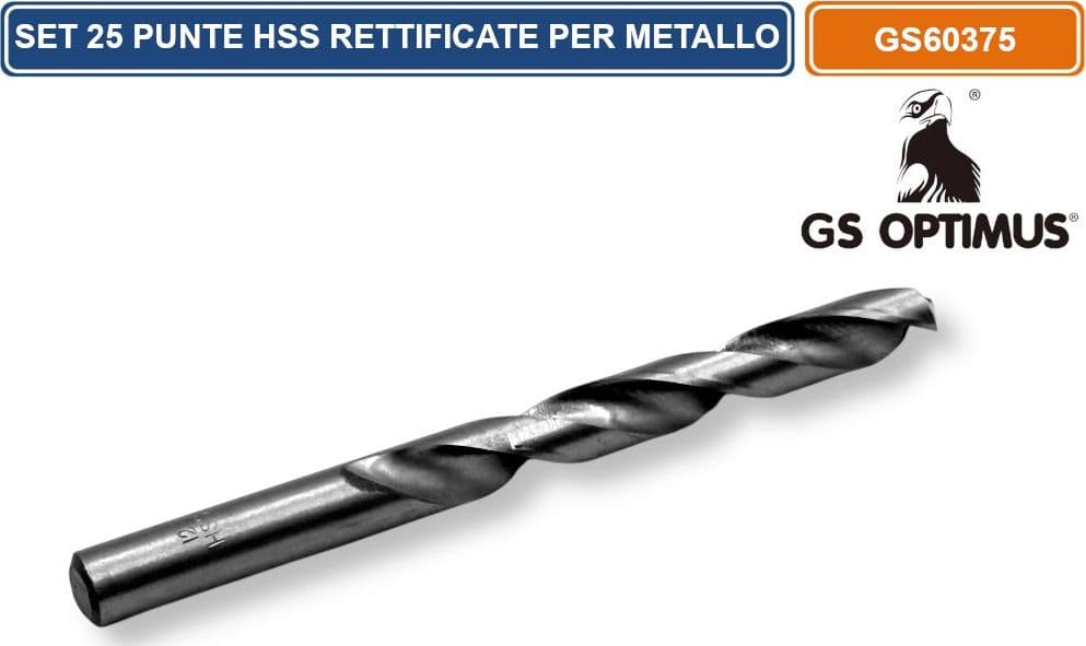 SET 25 PUNTE HSS RETTIFICATE DA Ø1-13 / 0.5mm PER METALLO ATTACCO CILINDRICO - 4