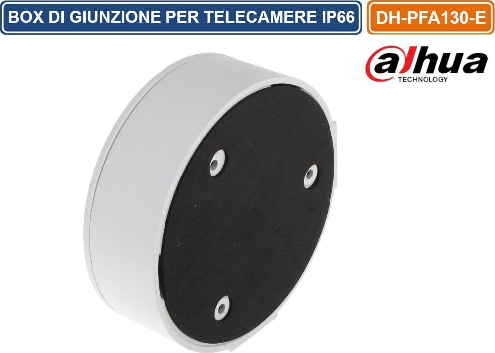 DAHUA DH-PFA130-E BOX DI GIUNZIONE IP66 SUPPORTO A SOFFITTO / MURO PER TELECAMERE DOME E BULLET - 2