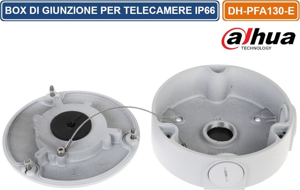 DAHUA DH-PFA130-E BOX DI GIUNZIONE IP66 SUPPORTO A SOFFITTO / MURO PER TELECAMERE DOME E BULLET - 3