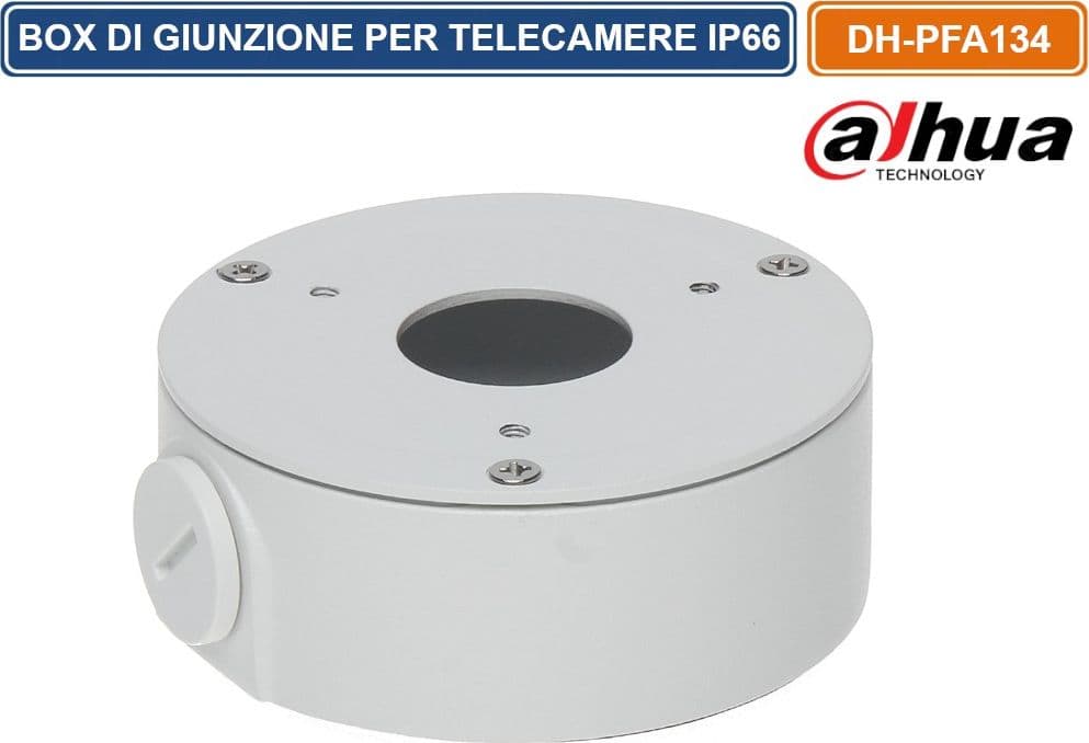 DAHUA DH-PFA134 BOX DI GIUNZIONE IP66 SUPPORTO A SOFFITTO / MURO PER TELECAMERE DOME E BULLET - 2