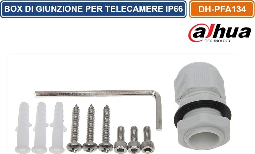 DAHUA DH-PFA134 BOX DI GIUNZIONE IP66 SUPPORTO A SOFFITTO / MURO PER TELECAMERE DOME E BULLET - 3