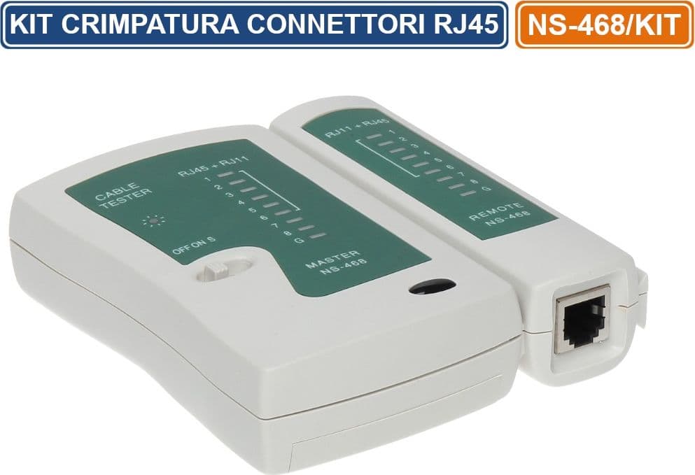 KIT DI ATTREZZI PER LA CRIMPATURA DEI CONNETTORI RJ45 RJ11 RJ12 NETWORK ETHERNET TEST CAVI NS-468/KIT - 3