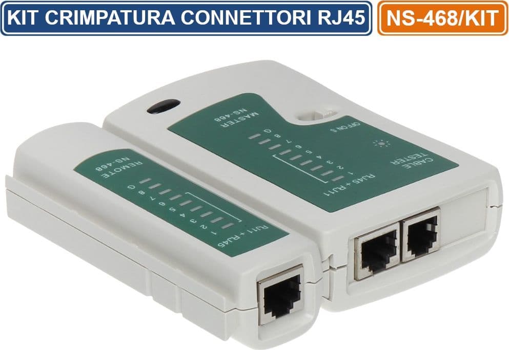 KIT DI ATTREZZI PER LA CRIMPATURA DEI CONNETTORI RJ45 RJ11 RJ12 NETWORK ETHERNET TEST CAVI NS-468/KIT - 4