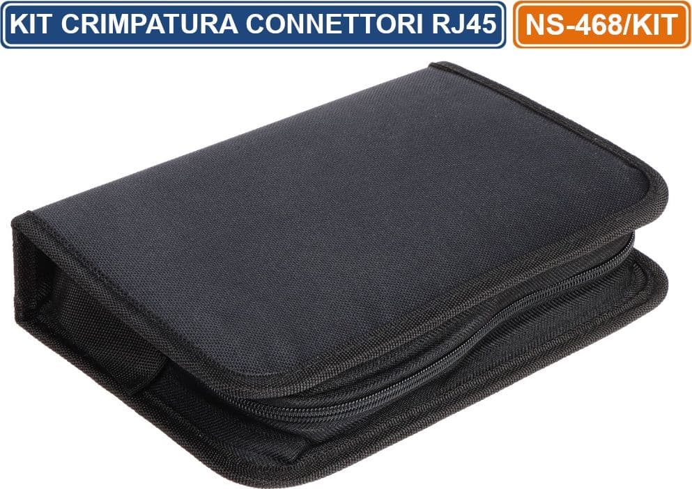 KIT DI ATTREZZI PER LA CRIMPATURA DEI CONNETTORI RJ45 RJ11 RJ12 NETWORK ETHERNET TEST CAVI NS-468/KIT - 5