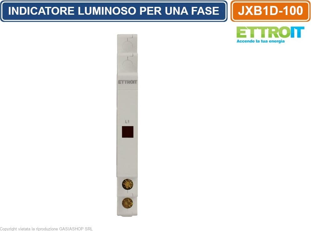 ETTROIT JXB1D-100 INDICATORE LUMINOSO LED UNA FASE PER GUIDA DIN SPIA DI SEGNALAZIONE - 2