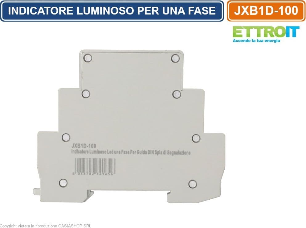 ETTROIT JXB1D-100 INDICATORE LUMINOSO LED UNA FASE PER GUIDA DIN SPIA DI SEGNALAZIONE - 3