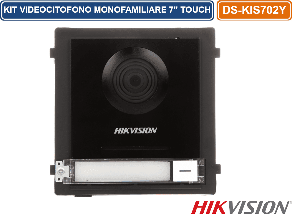 HIKVISION DS-KIS702Y KIT VIDEOCITOFONICO MONOFAMILIARE 7” TOUCH SCREEN LCD 2-WIRE SERIE Y PRO BIFILARE FULL HD 1080P IP65 P2P HIK-CONNECT - 4