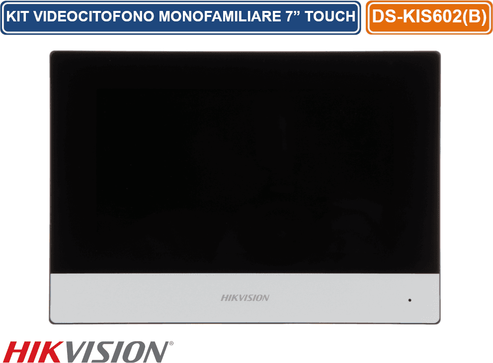 HIKVISION VIDEO INTERCOM KIT IP 2MPX AD UNA CHIAMATA DISPLAY 7" E SWITCH 4 PORTE POE 1 PORTA UPLINK SD CARD - 2