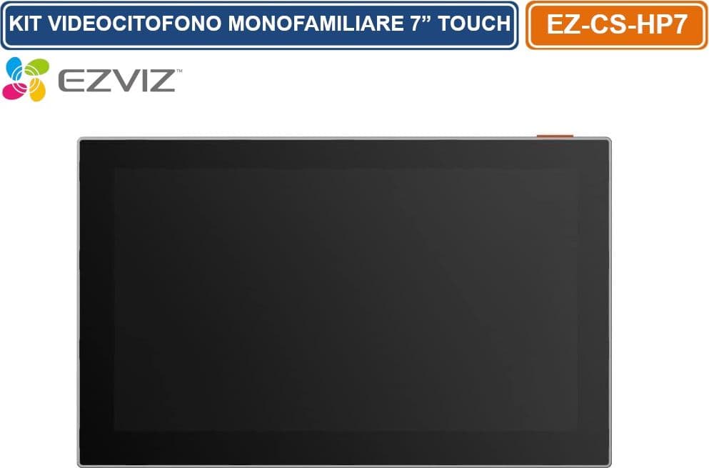 EZVIZ CS-HP7 VIDEOCITOFONO SMART WIFI, 7 POLLICI TOUCH MONITOR, VISIONE NOTTURNA, UNLOCK REMOTE, 2K, RILEVAMENTO UMANO, OPZIONE RFID, IMPERMEABILE - 2