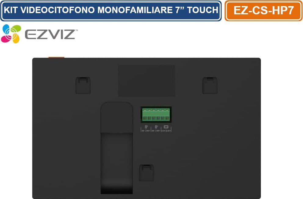 EZVIZ CS-HP7 VIDEOCITOFONO SMART WIFI, 7 POLLICI TOUCH MONITOR, VISIONE NOTTURNA, UNLOCK REMOTE, 2K, RILEVAMENTO UMANO, OPZIONE RFID, IMPERMEABILE - 3
