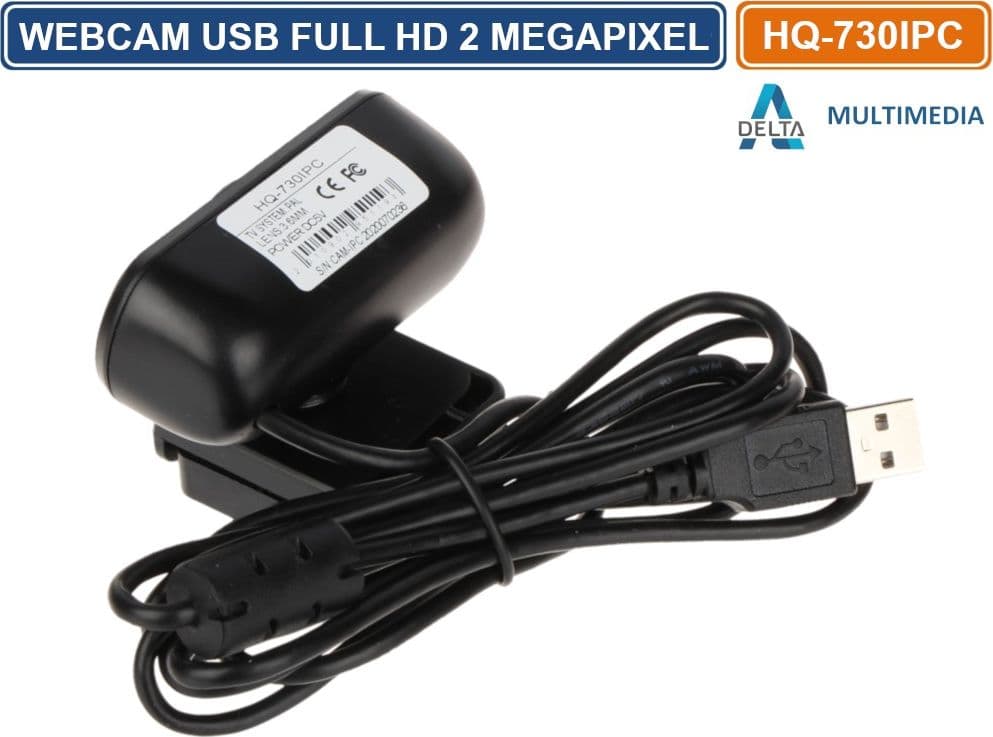 HQ-730IPC WEBCAM USB AD ALTA RISOLUZIONE FULL HD 1080P 2 MEGAPIXEL CON OTTICA 3.6MM PLUG & PLAY - 2