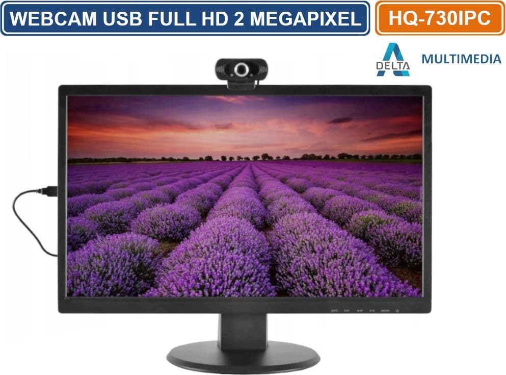 HQ-730IPC WEBCAM USB AD ALTA RISOLUZIONE FULL HD 1080P 2 MEGAPIXEL CON OTTICA 3.6MM PLUG & PLAY - 5