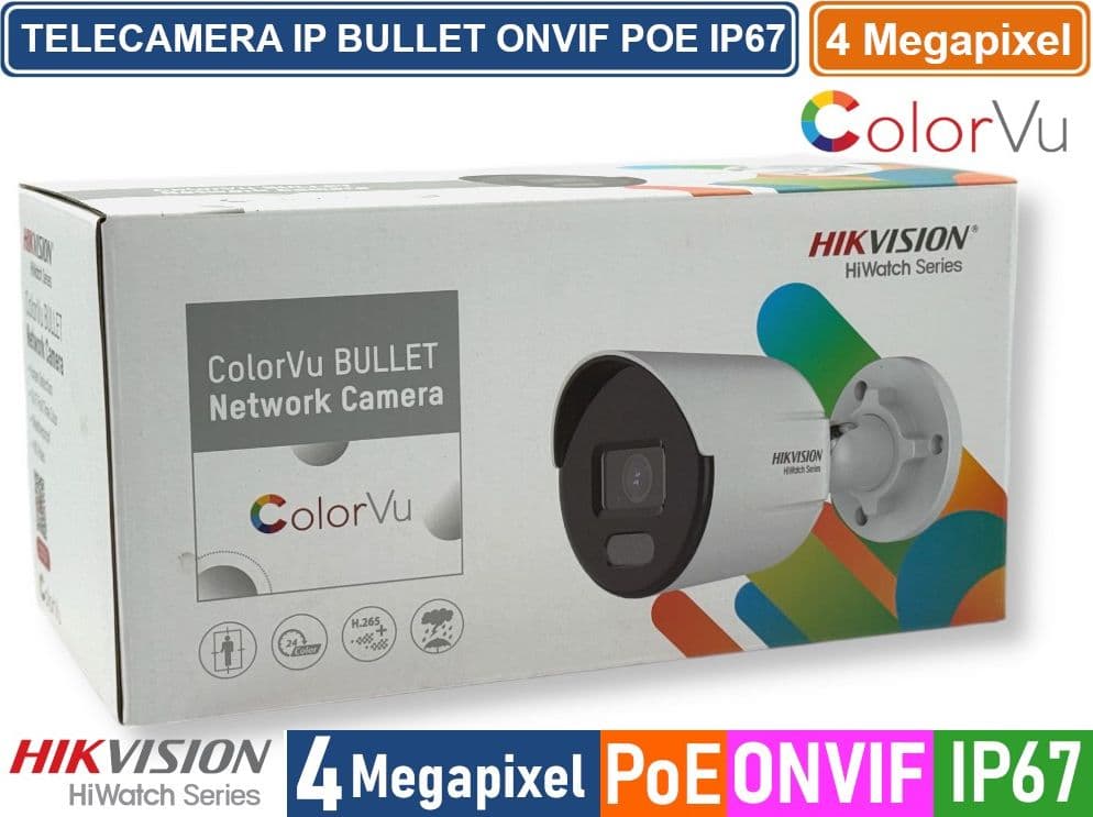 HIKVISION HWI-B149HA TELECAMERA IP NETWORK BULLET COLORVU 4 MEGAPIXEL 2.8MM RILEVAZIONE PERSONE E VEICOLI IP67 - 5