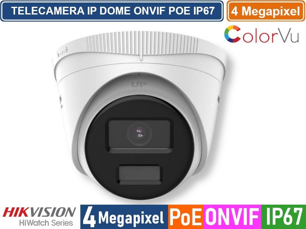 HIKVISION HWI-B149HA TELECAMERA IP NETWORK DOME COLORVU 4 MEGAPIXEL 2.8MM RILEVAZIONE PERSONE E VEICOLI IP67 - 4