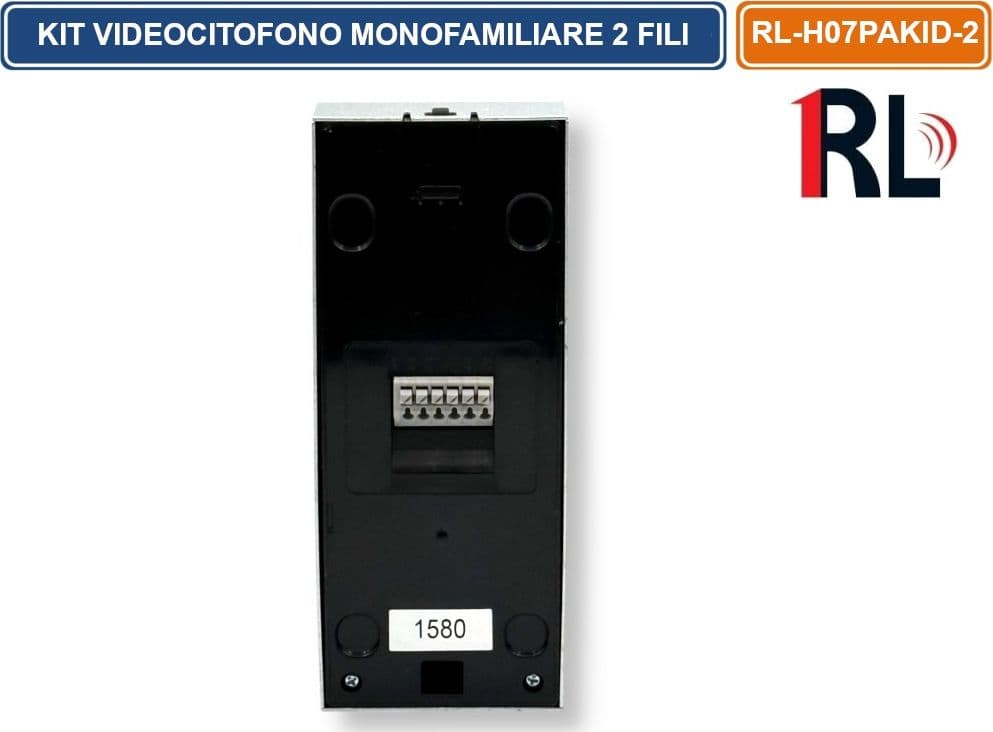 KIT VIDEOCITOFONO MONOFAMILIARE A 2 FILI MONITOR A COLORI 7" APERTURA ELETTROSERRATURA E CANCELLO CON RFID - 5
