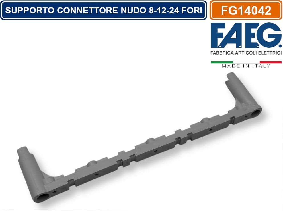 FAEG FG14042 SUPPORTO IN PLASTICA PER CONNETTORI TERRA E NEUTRO PER CENTRALINI A PARETE IP65 ED INCASSO 8-12-24-36 MODULI - 2