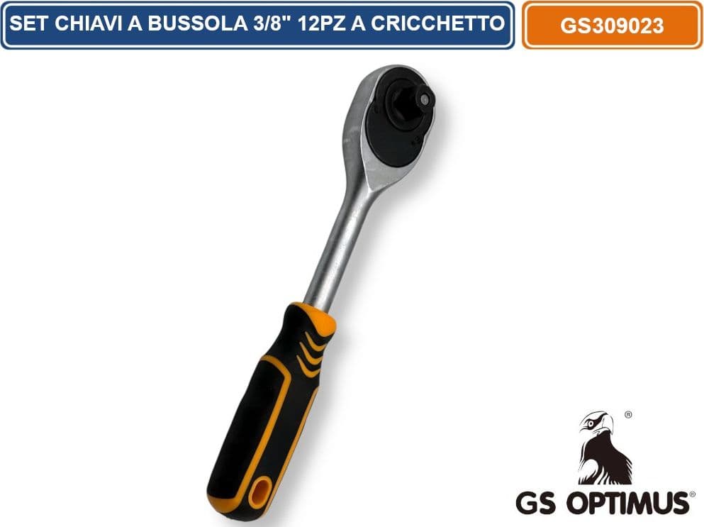 KIT 12 PEZZI SERIE DI CHIAVI A BUSSOLA MISURE DALLA 8 A 24MM 1/2" CON CHIAVE A CRICCHETTO E PROLUNGA - 4
